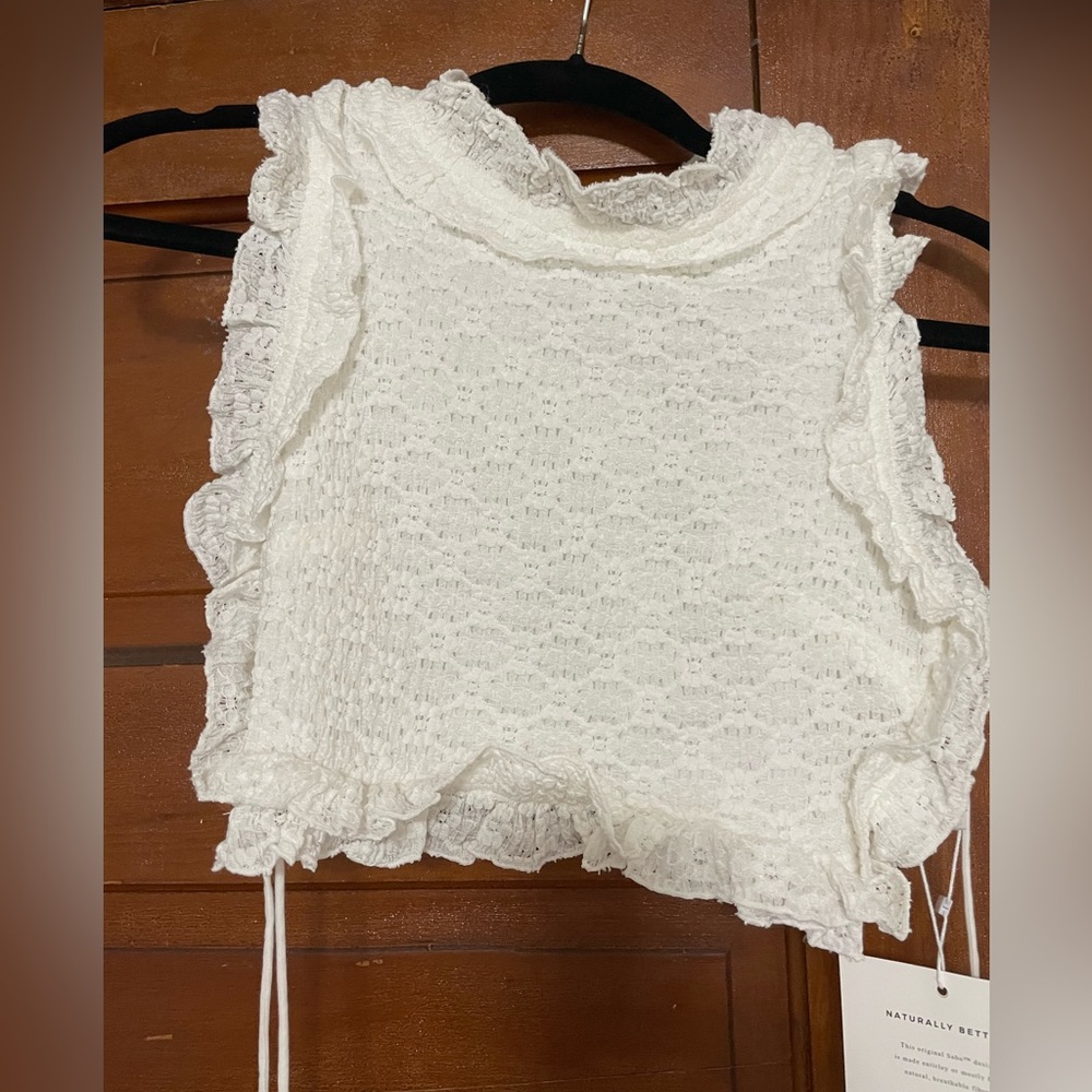 Sabo skirt white backless honey top size xs nwt